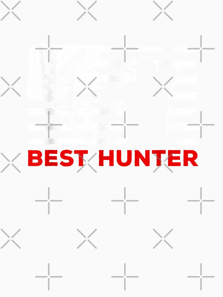 Vintage US Fag Best Dad Hunter, Bow  Gift T-Shirt Design Shirts Soft Women Unique Tees Art Tee 80S Print On Demand by DQLRPO