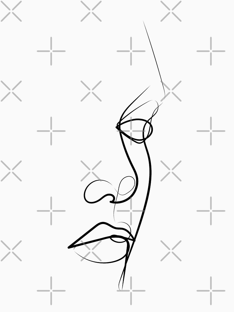 Side Look One Line Art | One Line Artist | Minimal Art | One Line Art | Minimalist by One-Line-Artist