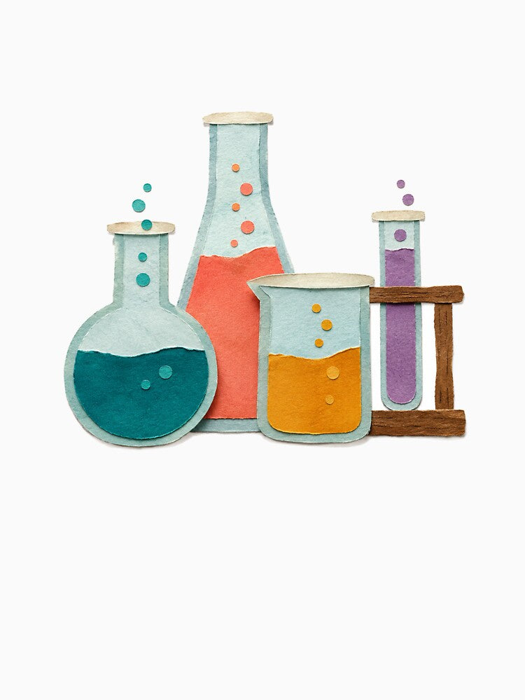 Chemistry Lab Glassware Flasks and Test Tubes by eignvalue
