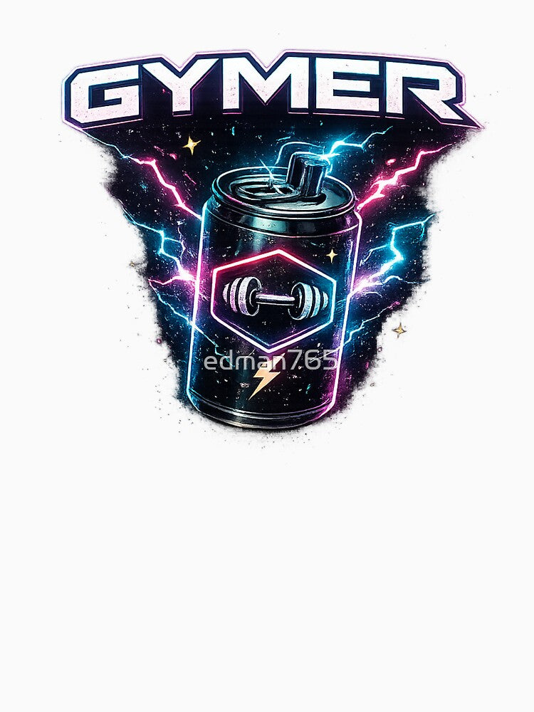 GYMER Cyberpunk Gamer Gym T-Shirt Design PNG by edman765