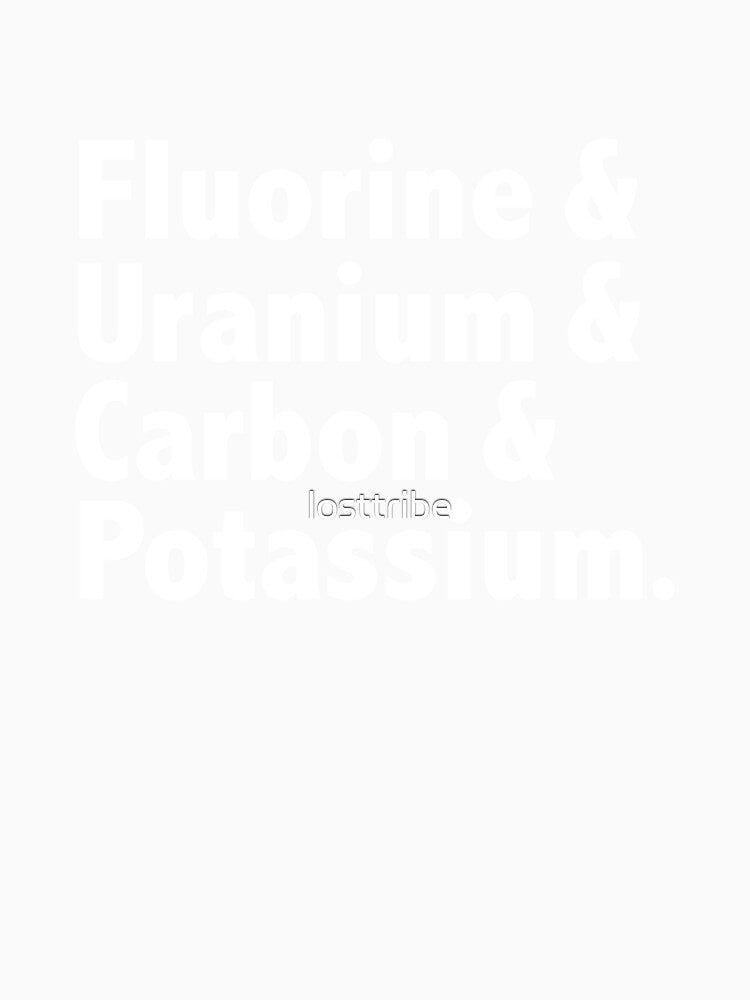 Fluorine & Uranium & Carbon & Potassium Chemistry Periodic Table by losttribe