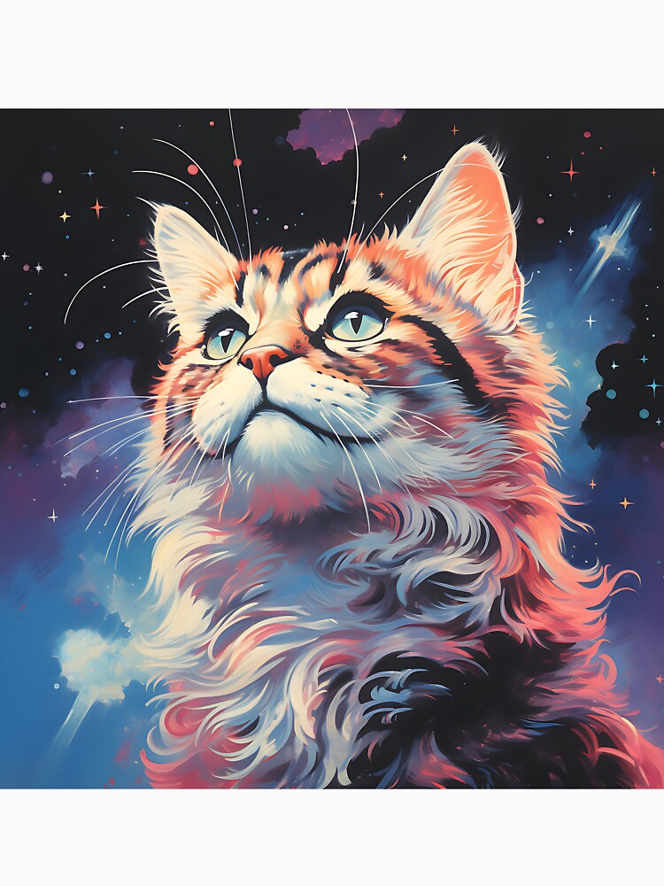 Dreaming of space adventures cat by Biddakate