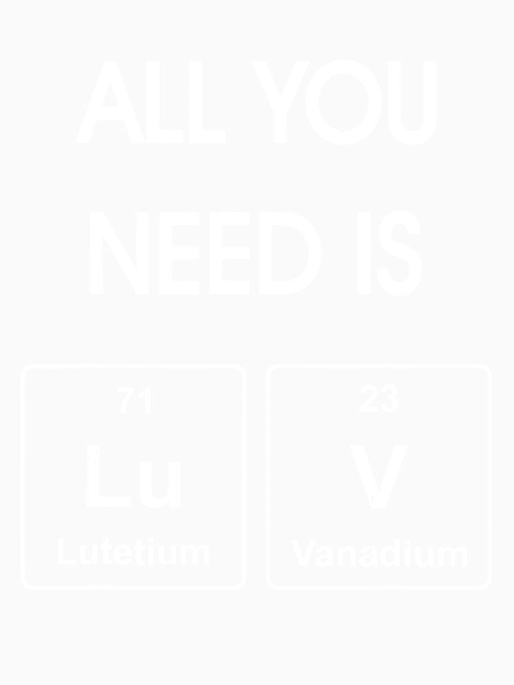 All You Need Is Luv Periodic Elements Chemistry Valentine by KendraHenke