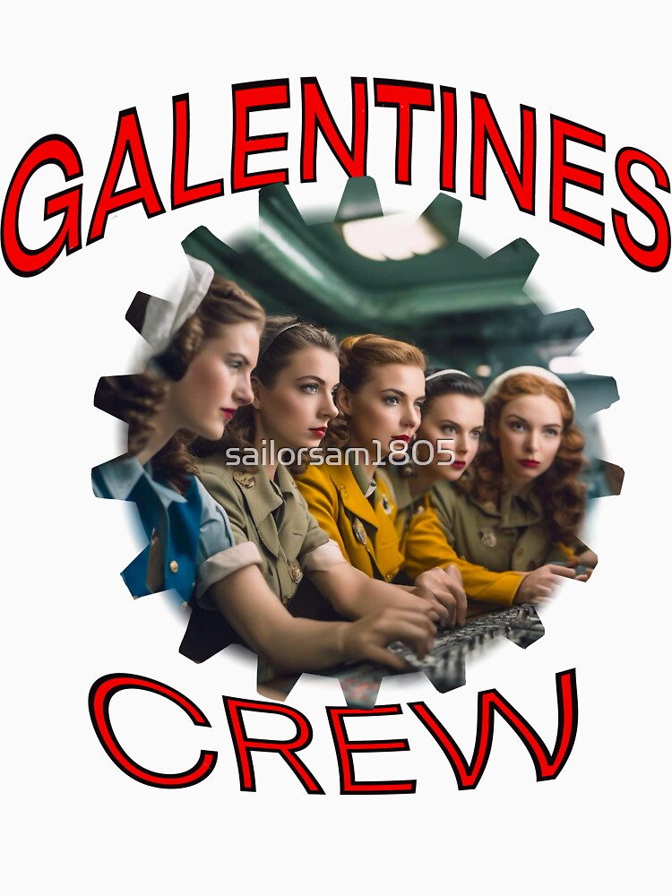 WW2 Underwater US Navy American Girls Galentines crew on submarine on Galentines day and Galentines party, gift idea for Galentines day by sailorsam1805