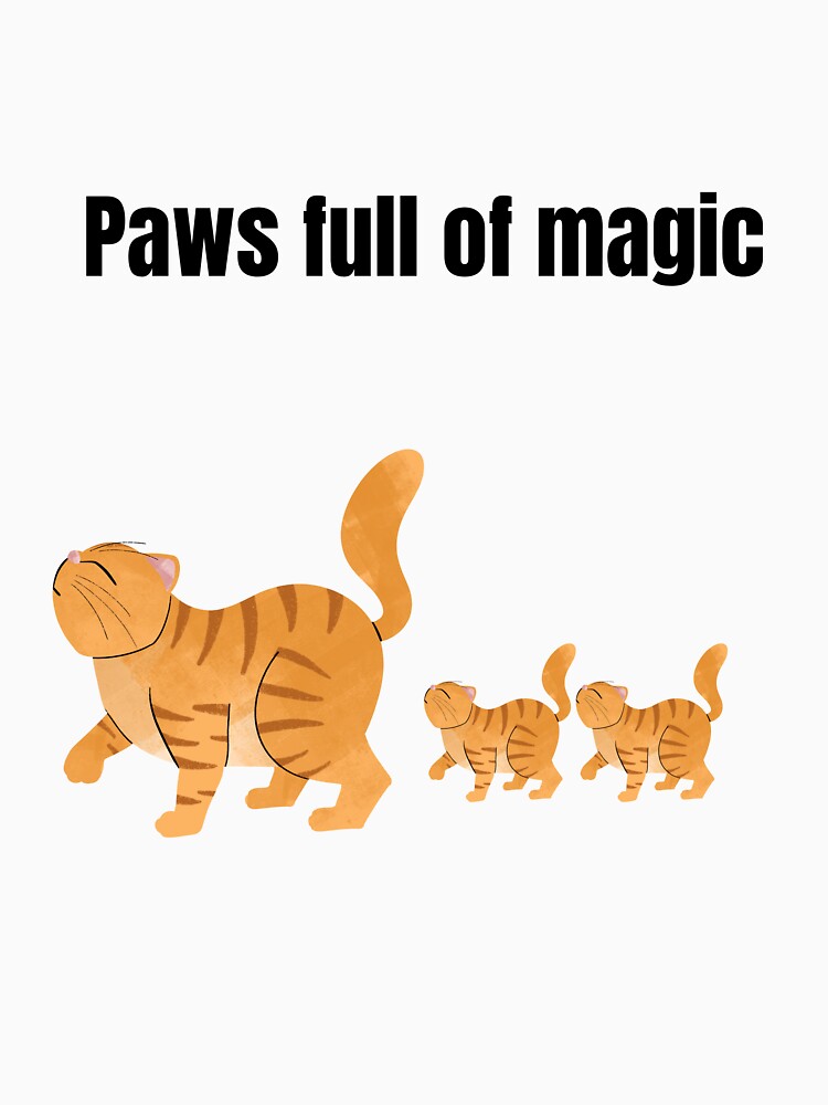Cute Magic Cat and Kittens - Paws Full of Magic Aesthetic Art by PeplumiArt
