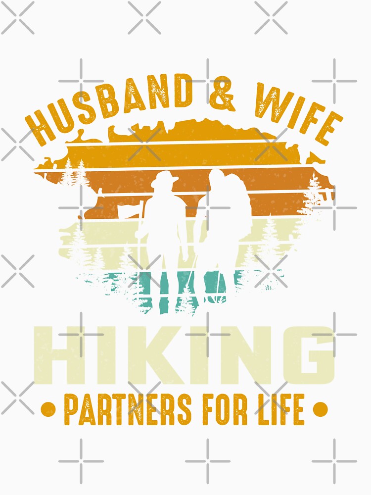 Husband and wife hiking partners for life Sweet Retro Vintage by Nepaz-Designs