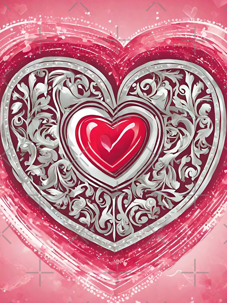 Heart LOVE RED PINK  Valentines Day by ClothingSmile