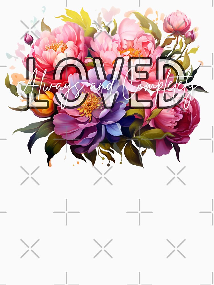 LOVED Always and Completely Floral Design Rainbow by GoKindCreations