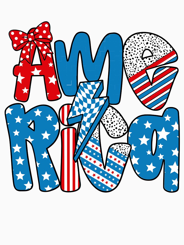 Girls Fourth of July America Bows by KroghDs