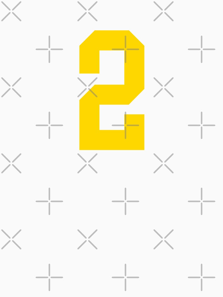 Bold Yellow Sports Number 2 by NECHSTORE