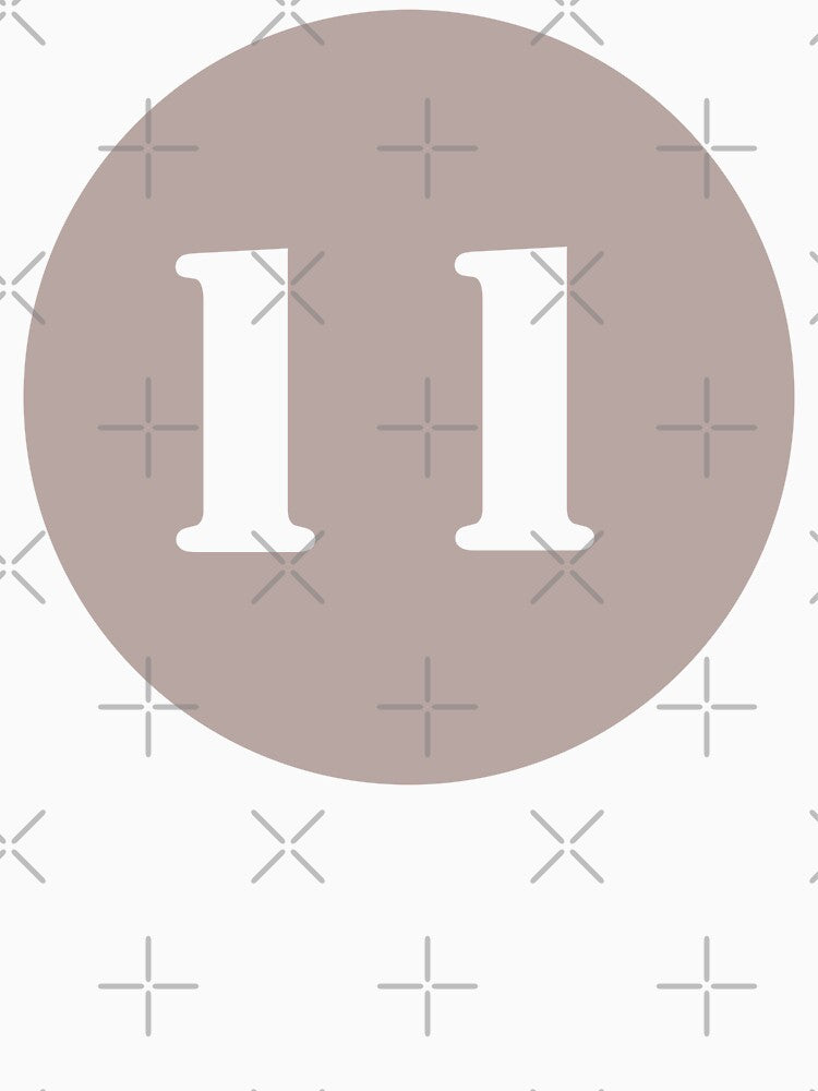 Number Eleven (11) Boho Beige Circle by Ching Teoh