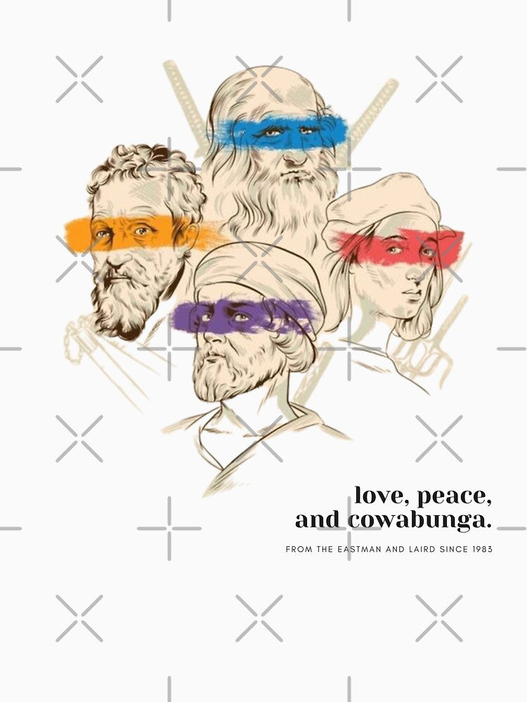 love, peace, and cowabunga ninja turtles painters by Anna Brizuela