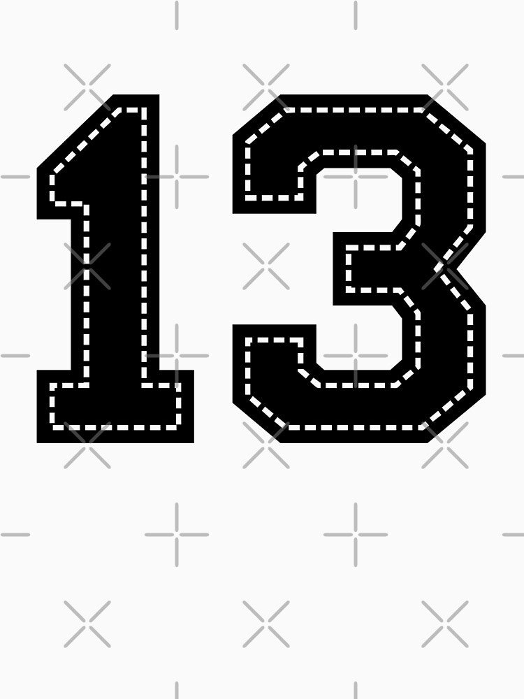 Number 13 Thirteen by StudioRedKoala