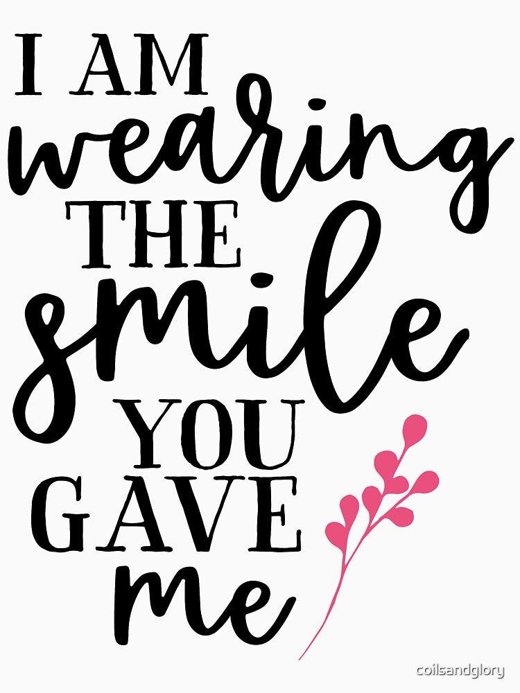 I Am Wearing The Smile, Gift Valentines Day Ideas, Sweet Gifts by coilsandglory