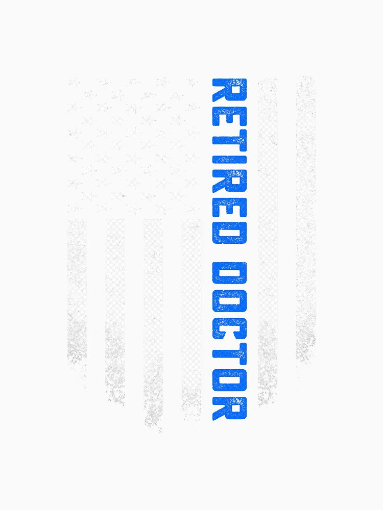 Vintage Usa Flag Proud Retired Doctor by saragrant39