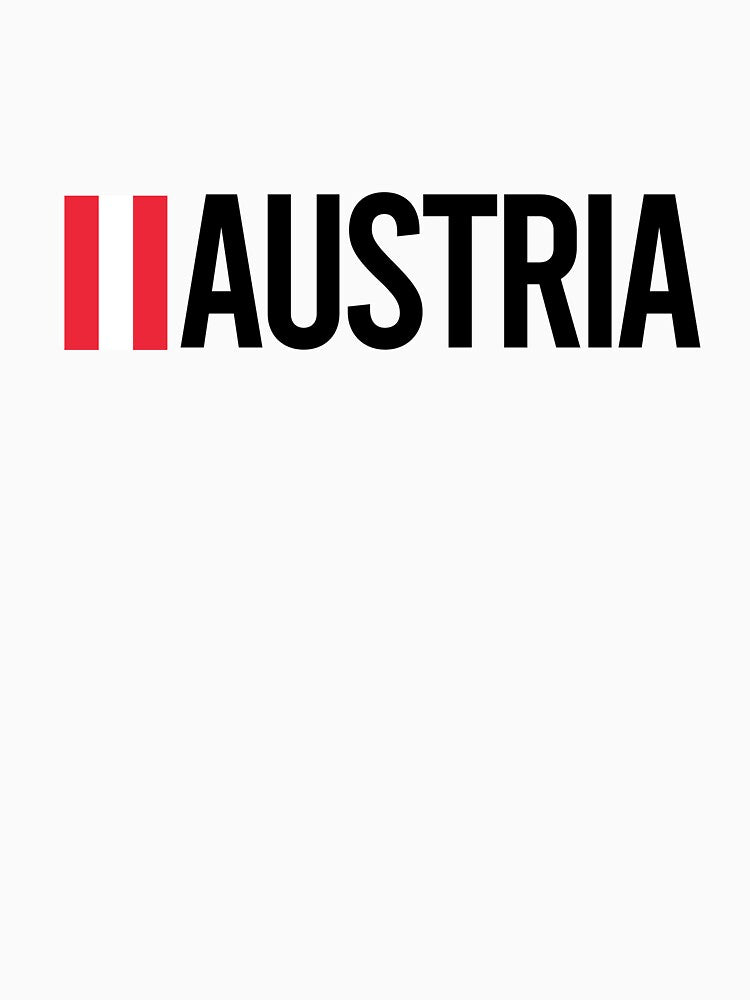 Austria Country Flag - Minimal Design collection by randomorder