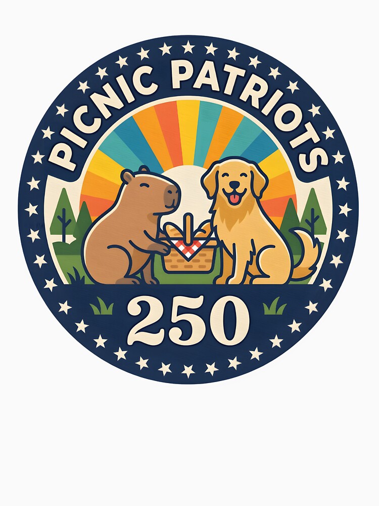 Picnic Patriots USA 250 Capybara Dog Retro by laughingshirts