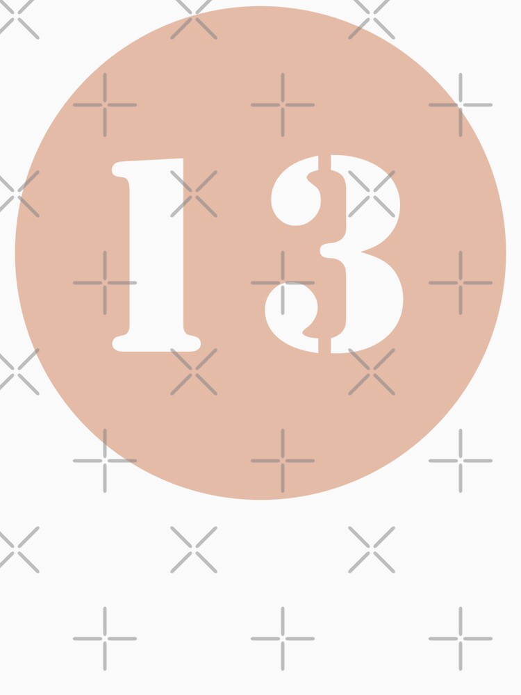 Number Thirteen (13) Pink Circle by Ching Teoh