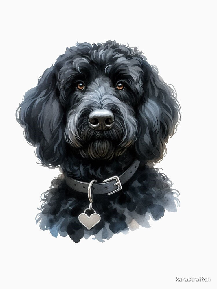 black labradoodle dog by karastratton