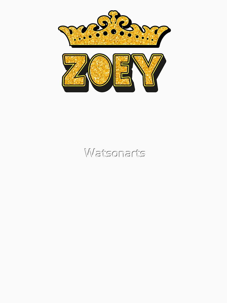 Zoey Personalized Funny Custom Name Crown Design by Watsonarts
