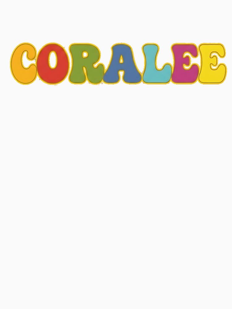 ❤️ Coralee Personalized Name Wavy Retro Shirt, Coffee Mug, Sticker Gift by HelixPedia