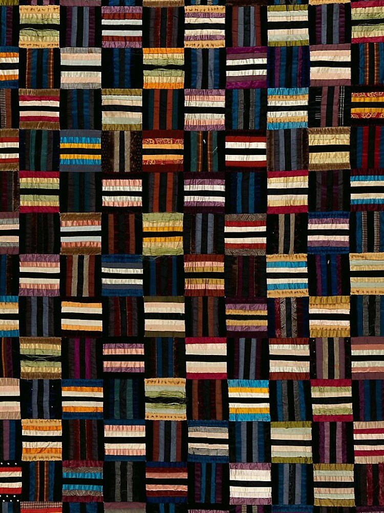 Vintage Roman Stripes Patchwork Quilt by AnimaliaStar