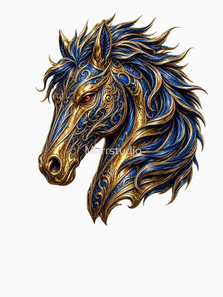 Luxury Ornamental Wildlife Horse for T-Shirts, Hoodies, Stickers & Print-on-Demand by Mnrrstudio