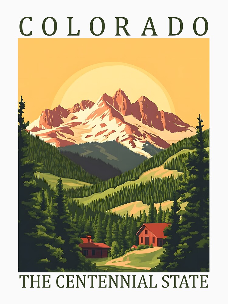 6 Colorado Travel Poster by Lucy Goosy Art