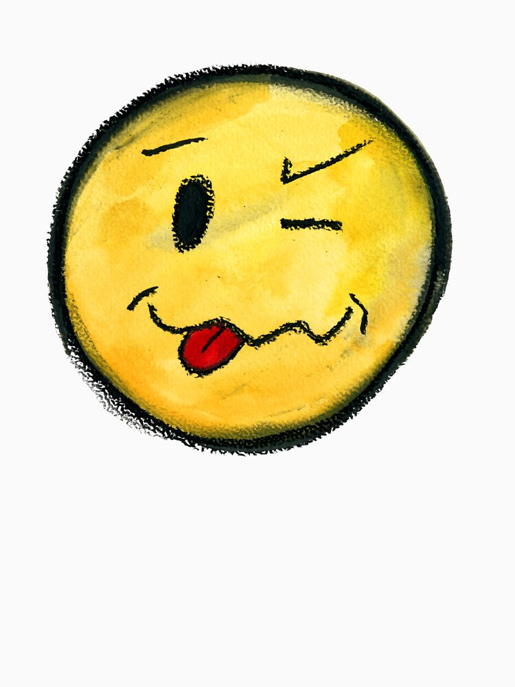 Wink Emoji Grunge by monika-holle