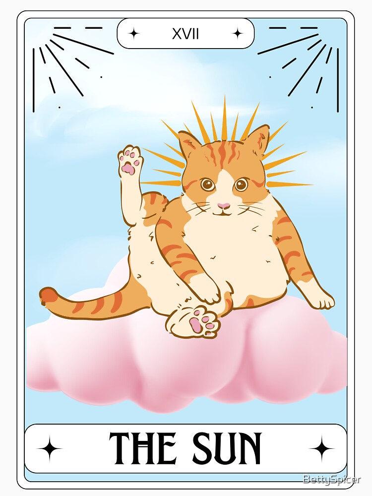 Tarot Card Orange Cat The Sun by BettySpicer
