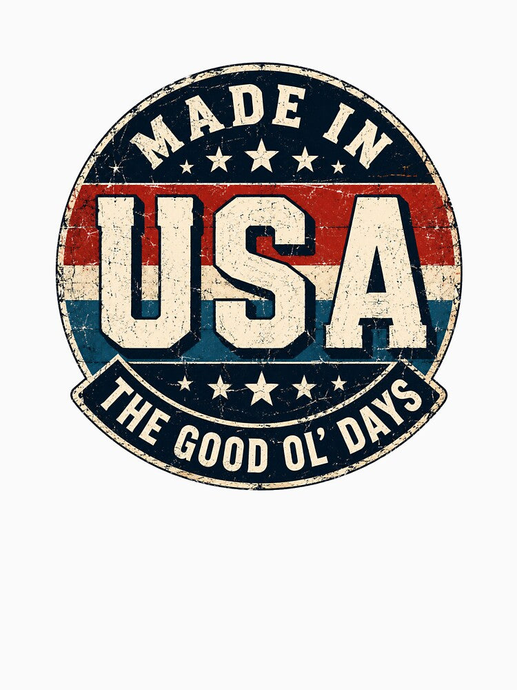Made in USA – The Good Ol' Days | Retro Americana Vintage T-Shirt by Danny's Tees