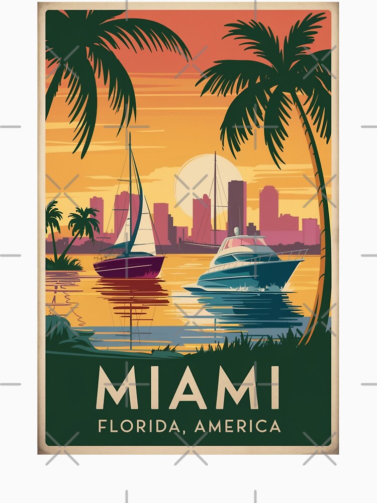 Miami Vintage Travel Poster by TravelerRat