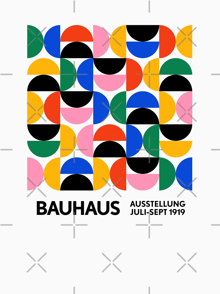 Bauhaus Semi Circles Pattern Colorful by ahumbleconcept