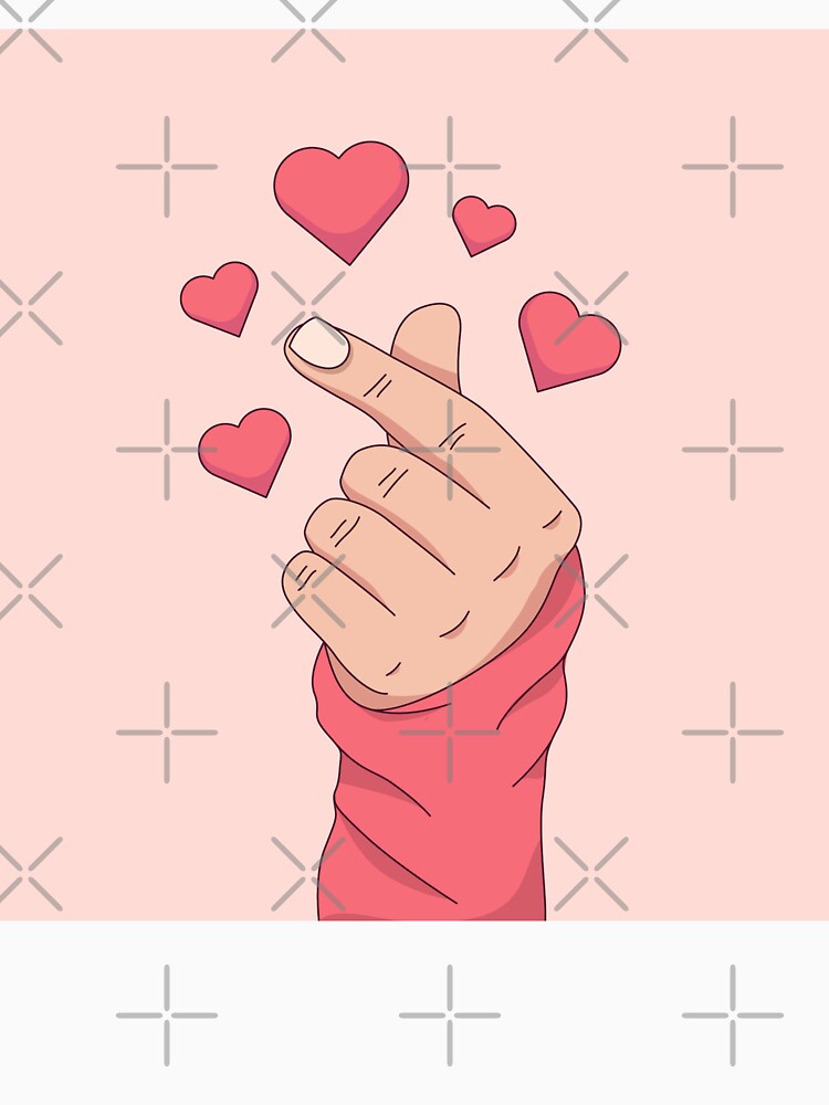 Hand Drawn Finger Heart by Peekonet
