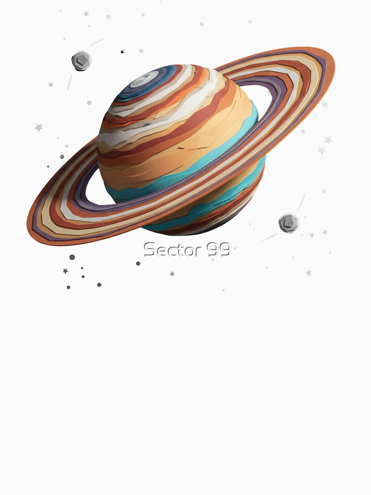 Papercraft Ringed Planet by Sector 99