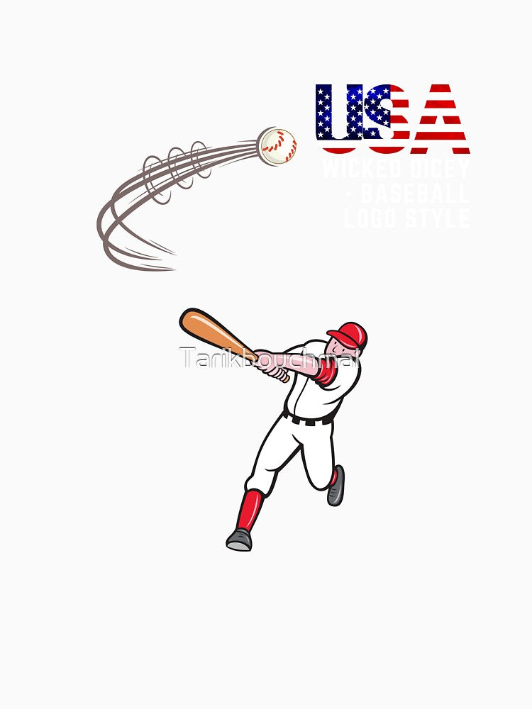 Wicked Dicey - Baseball Logo Style T-Shirt by Tarikbouchmal