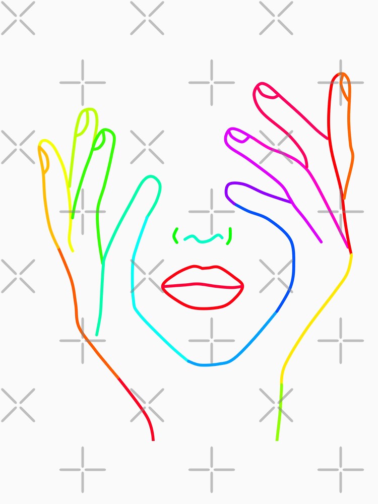Colorful line art women by Mialunaa