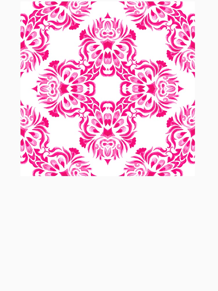 Attractive Pink and Fuschia Floral Geometric Pattern by Jaydee001