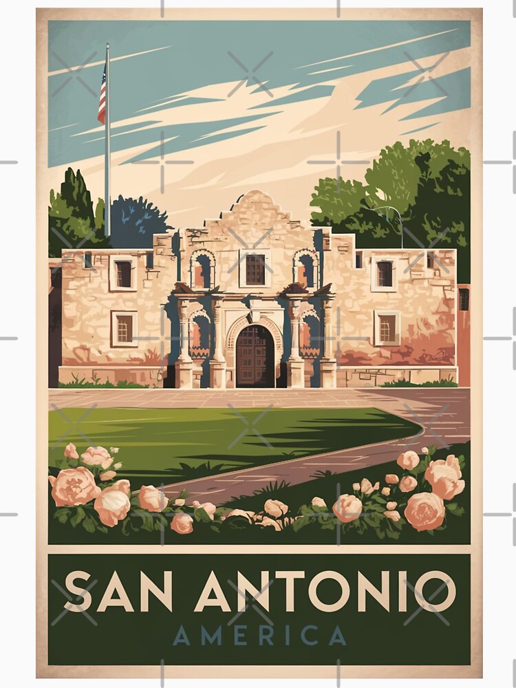 San Antonio Vintage Travel Poster by TravelerRat
