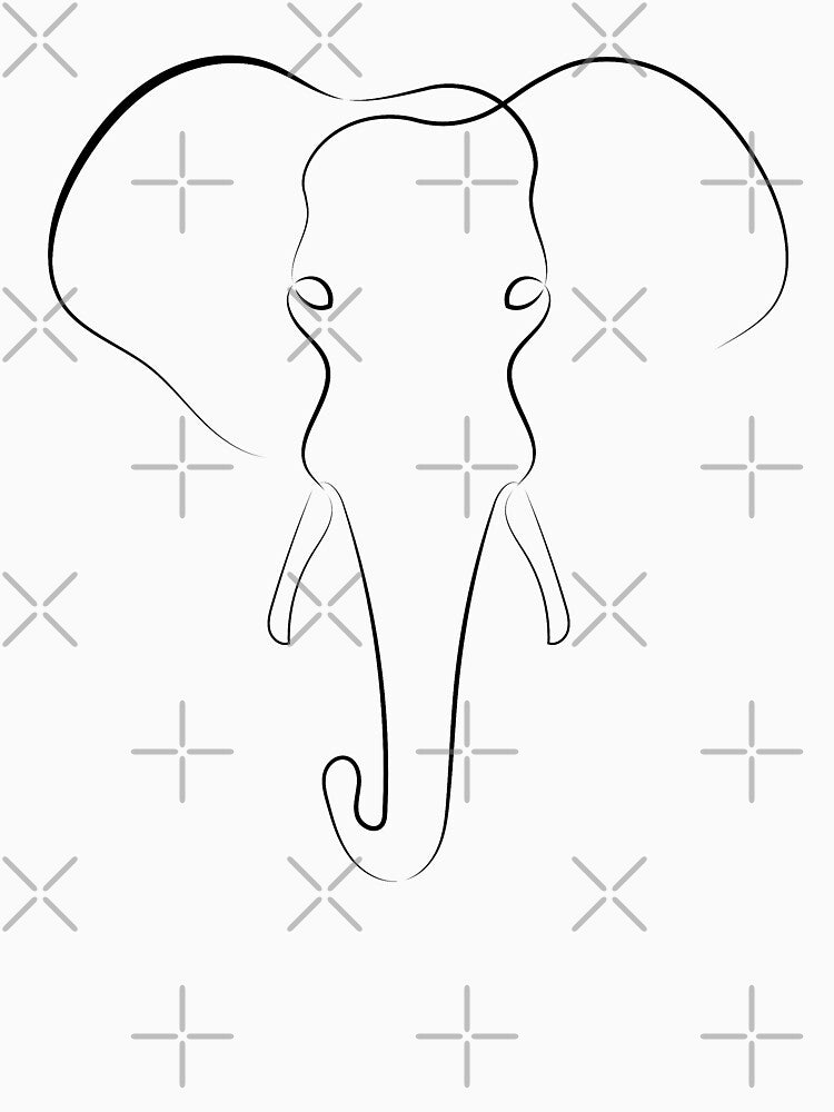 Elephant | One Line Art | Minimal Art | One Line Artist | Minimalist by One-Line-Artist