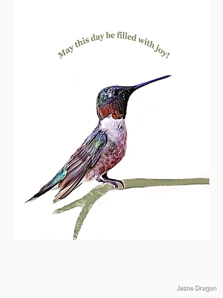 Hummingbird and Text by Jasna Dragun