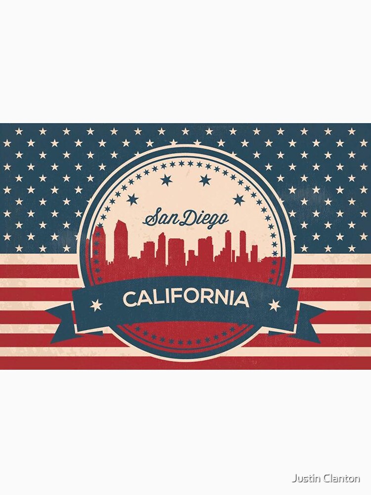 Retro San Diego Skyline by TeamBride