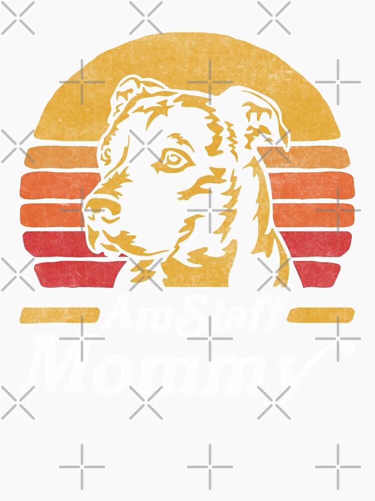 Retro Vintage AmStaff Mommy by More Cute Dogs