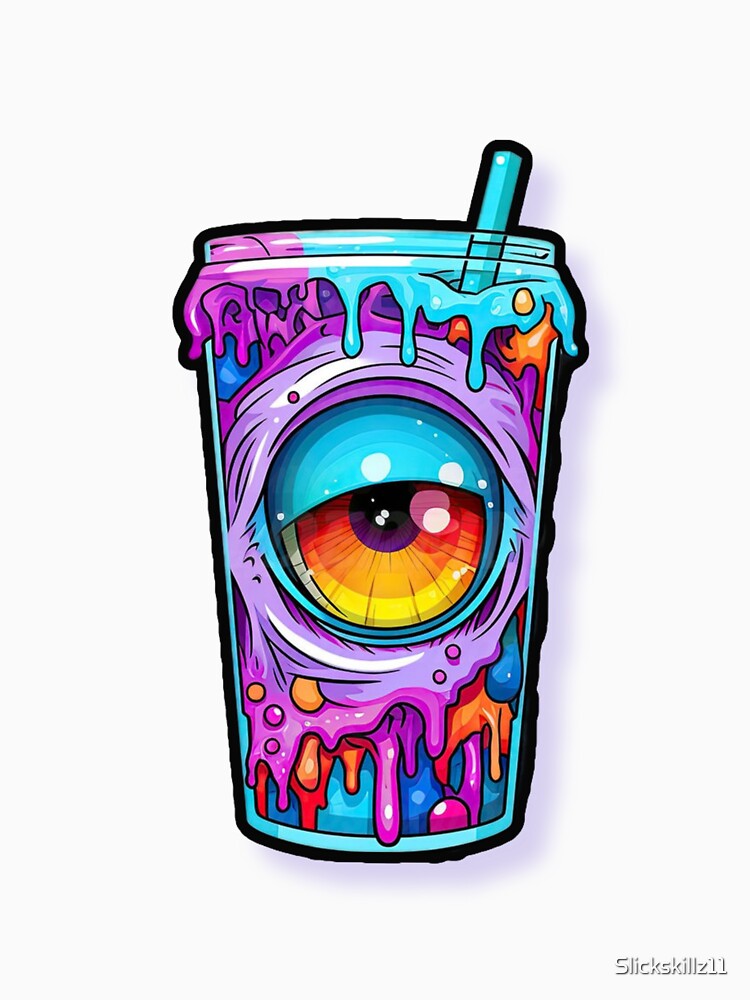 Crazy monster eye on a mug Tshirt, artwork by Slickskillz11
