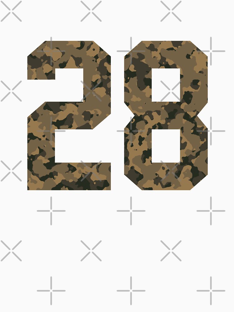 Army Camouflage Number 28 - Sports Numbers by NECHSTORE