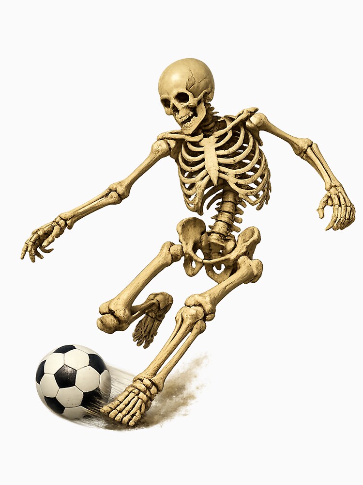 skeleton playing soccer by -ADRIAV-
