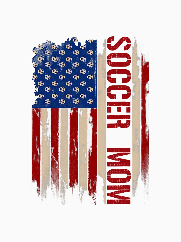 Vintage Soccer Mom American Usa Flag by SkyCloudBlue