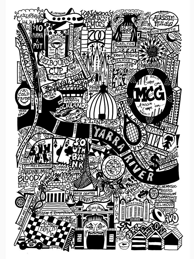 MELBOURNE ART SOUVENIRS by WittyArtandCo