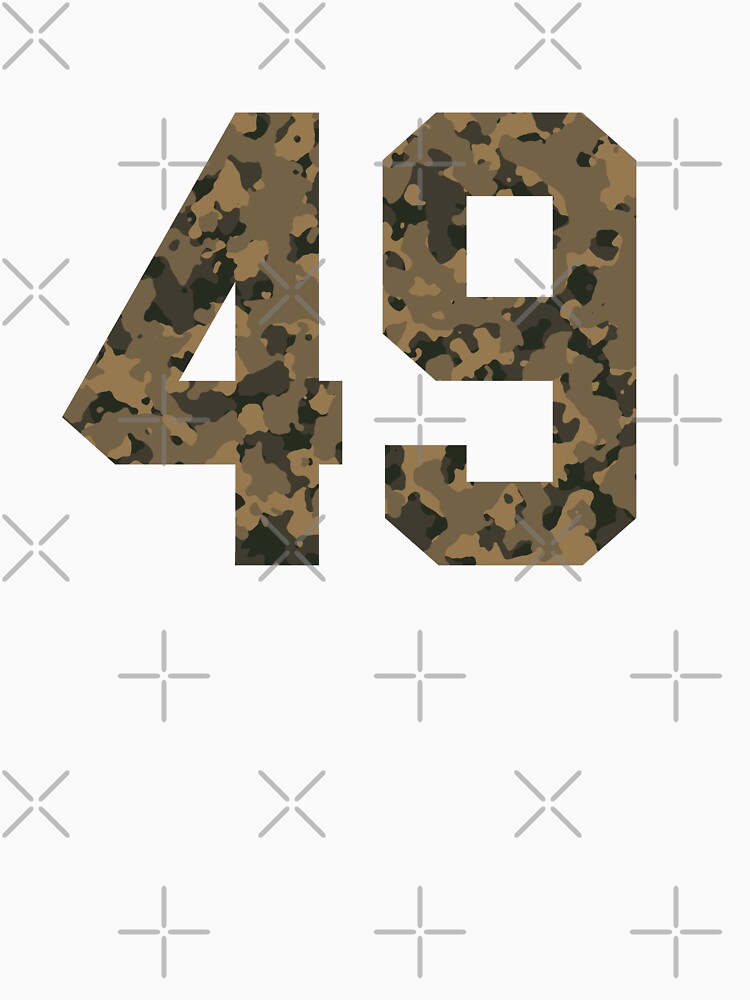 Army Camouflage Number 49 - Sports Numbers by NECHSTORE