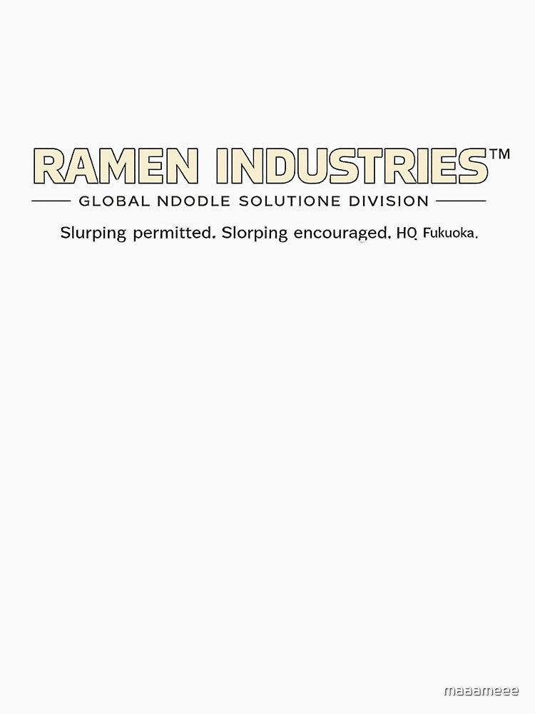 RAMEN INDUSTRIES™ Fictional Corporate Logo | Minimalist Ramen Company Parody Graphic Design by maaameee